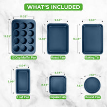 Load image into Gallery viewer, Durable 20-Piece Navy Kitchen Cookware Set - Induction Ready and Dishwasher Safe