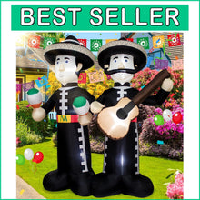 Load image into Gallery viewer, Festive 6FT Inflatable Mariachi with LED Lights - Indoor/Outdoor Party Must-Have