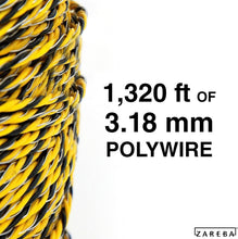Load image into Gallery viewer, 1,320 Feet Yellow Electric Fence Polywire - Easy Install for Temporary Fencing