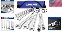 Load image into Gallery viewer, Professional 8-Piece Metric Ratcheting Wrench Set, Lightweight &amp; Mirror Polished