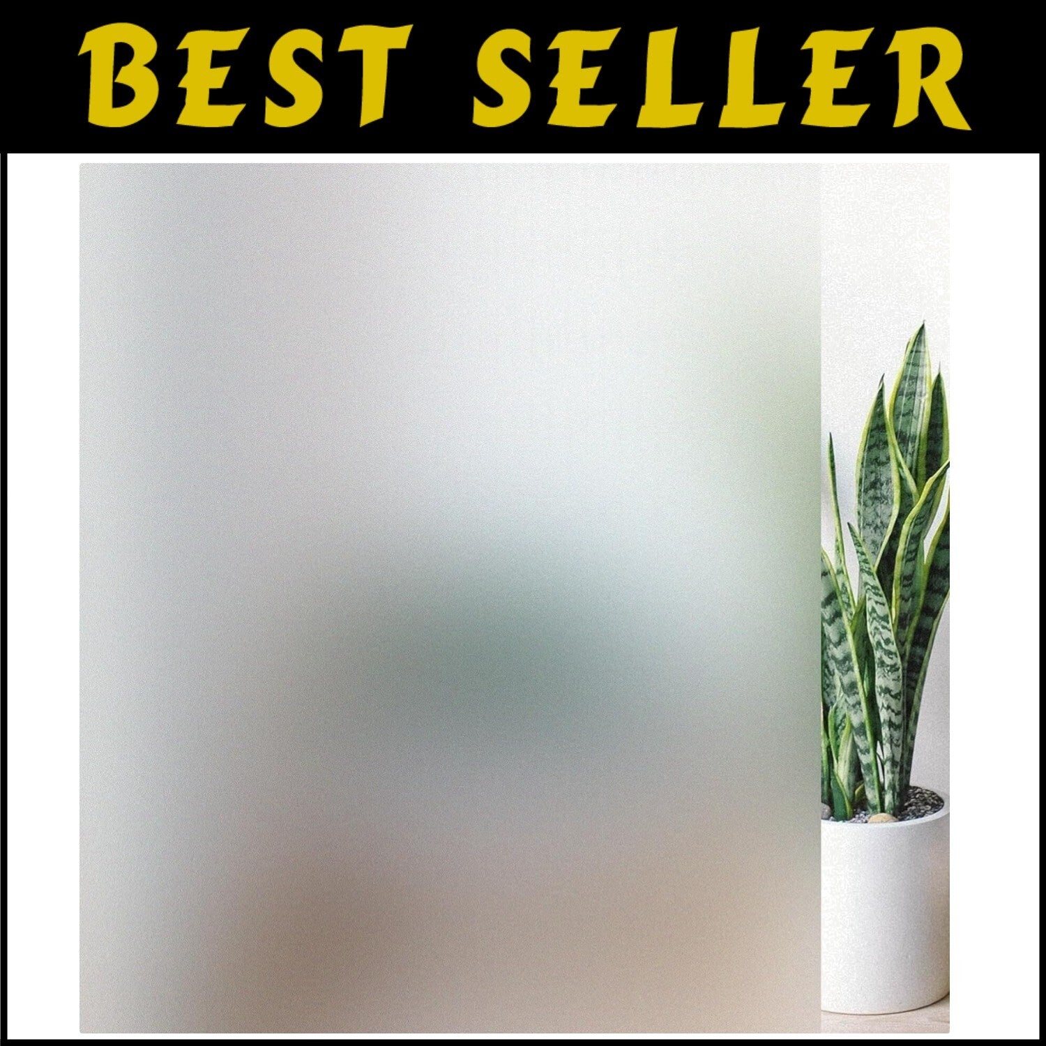 Frosted Glass Window Privacy Film - UV Blocking & Heat Control, 41.3" x 19.7"