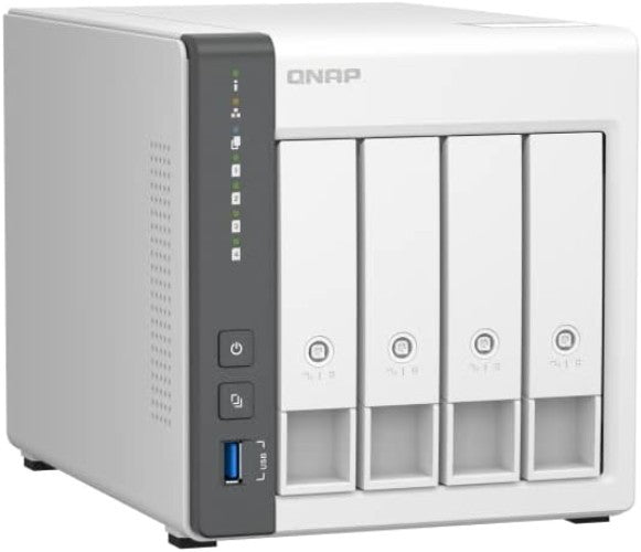 Effortless Backup 4 Bay NAS with Diskless Design, Secure File Access Anywhere