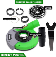 Load image into Gallery viewer, Universal Angle Grinder Dust Shroud &amp; 5-Inch Diamond Grinding Cup for Clean Cuts