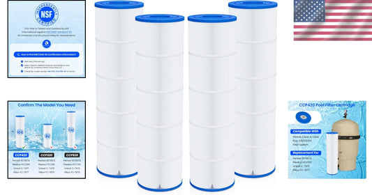 4-Pack Pentair Pool Filter Cartridges Replacement for Clean & Clear Plus 420