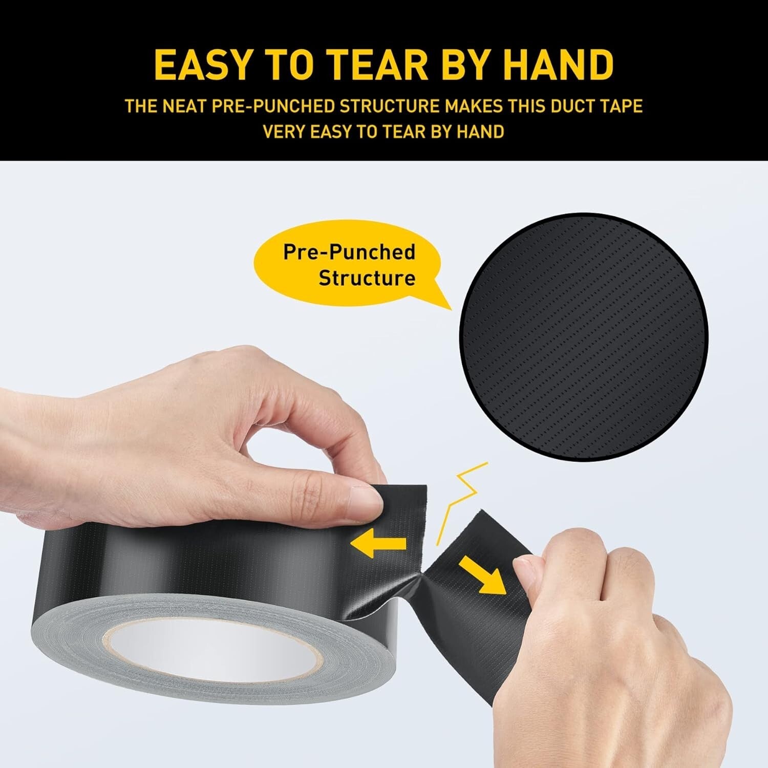 10 Rolls Heavy Duty Duct Tape | 17 Mil No Residue - Perfect for All Weather Use