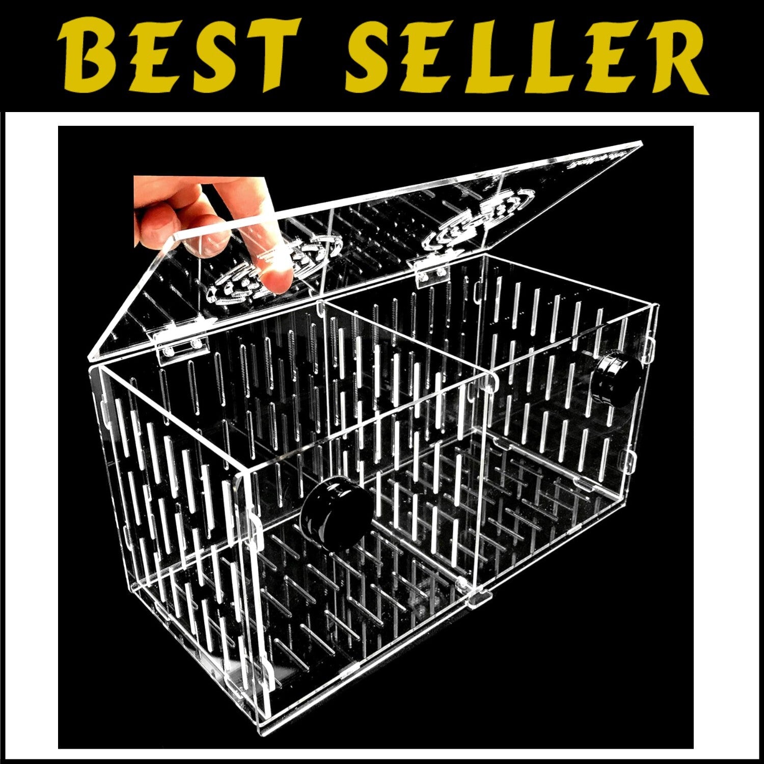 Clear Acrylic Acclimation Box for Fish Breeding - Magnetic Isolation Tank