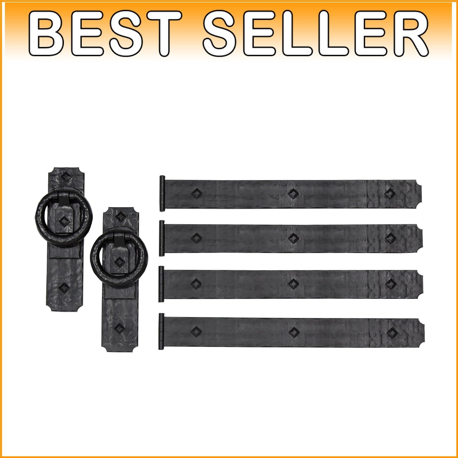 Charming Rustic 6-Piece Magnetic Garage Door Set - Assembly-Free Solution