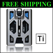 Load image into Gallery viewer, Water-Resistant Titanium ID Card Holder with Spring-Loaded 4 Card Capacity Clip