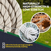 Load image into Gallery viewer, Heavy-Duty 100% Cotton Twisted Rope - Perfect for Crafts &amp; DIY Projects, 600ft