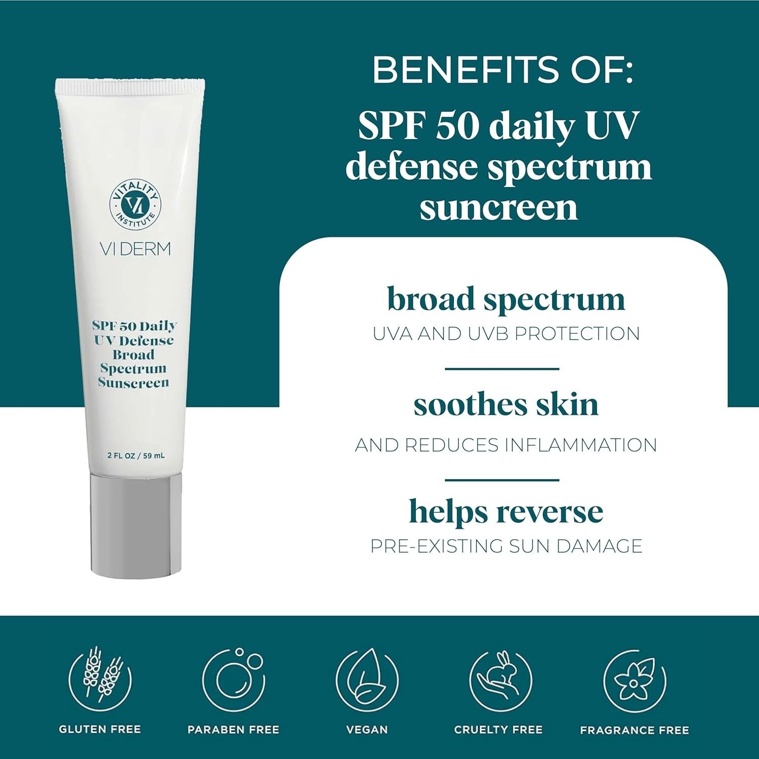 Fragrance-Free SPF 50 Sunscreen - Gentle Broad Spectrum Defense for All Skin