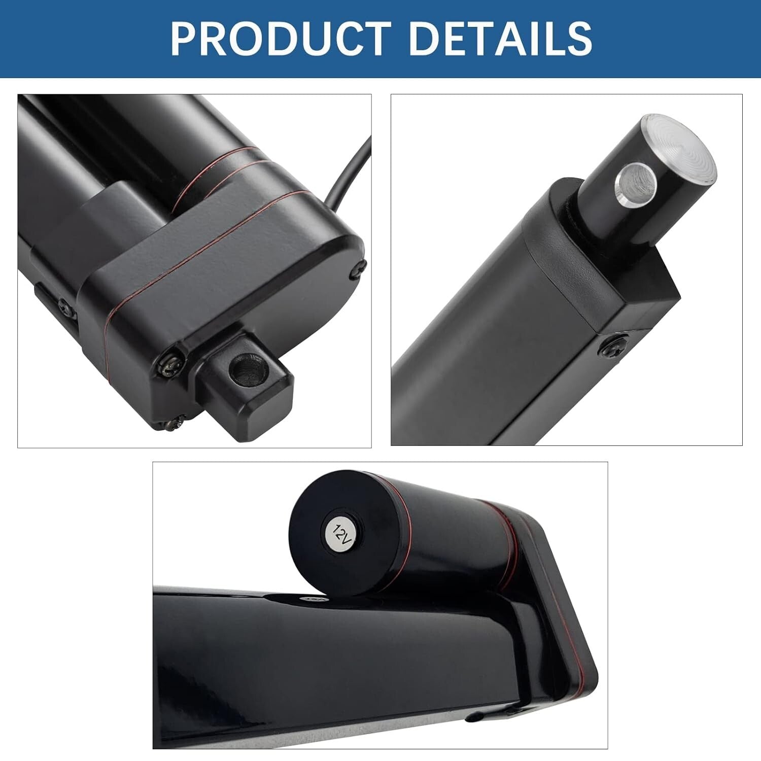 10" Stroke Heavy Duty Linear Actuator 12V with Mounting Brackets – IP65 Rated