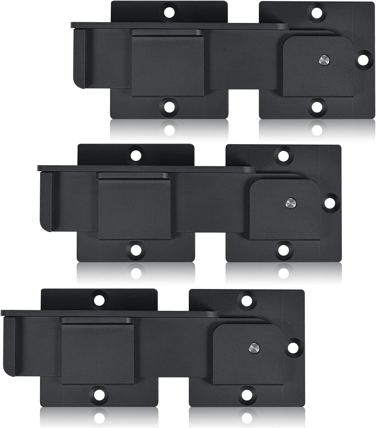 Elegant 7.5" Aluminum Alloy Gate Latch with Padlock Holes - Heavy Duty 3-Pack
