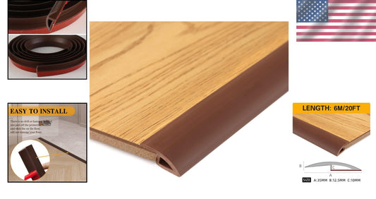 Easy Install 20FT Self-Adhesive Floor Transition Strip for Engaging Interiors