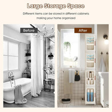 Load image into Gallery viewer, Compact 4-Tier Storage Organizer Cabinet with Adjustable Shelves - Modern White