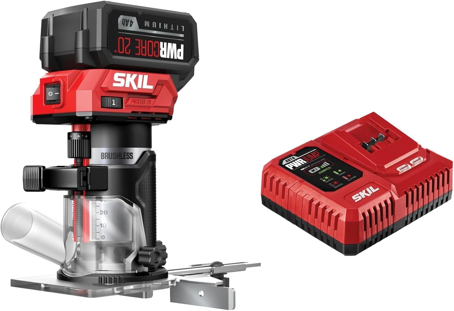 Powerful 20V Brushless Router Kit with Edge Guide & LED Light - Ultimate Control