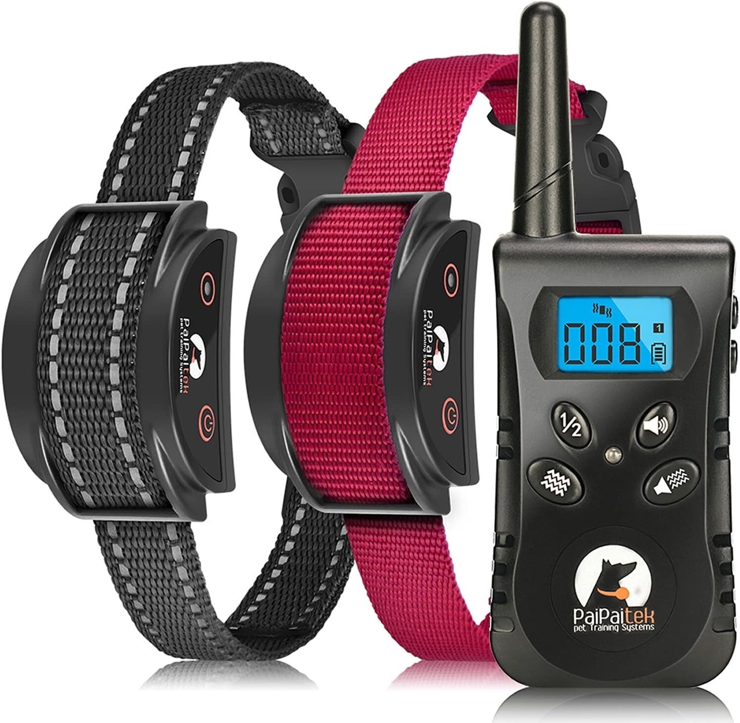 Lightweight Waterproof Dog Collar with 10 Vibration Levels for 2 Dogs Training