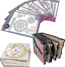 Load image into Gallery viewer, Art Deco Mini Album Die-Cuts 15x15CM - Perfect for Scrapbooking &amp; DIY Cards
