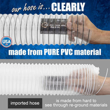 Load image into Gallery viewer, Premium 2-1/2" x 20' Clear PVC Dust Collection Hose - Puncture Resistant Design
