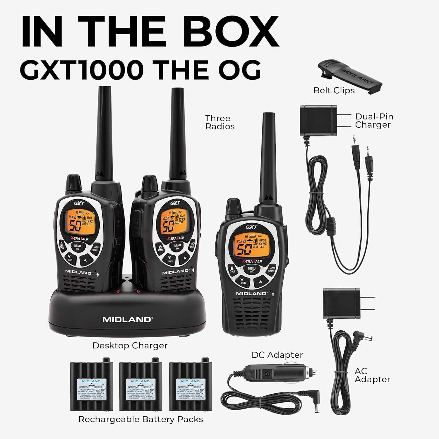 Family Ready Waterproof Walkie-Talkies with 142 Privacy Codes & Alerts