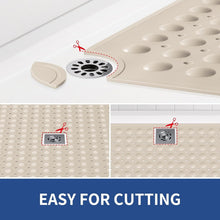 Load image into Gallery viewer, Large Rectangular Shower Mat 47"x32" - Suction Cups &amp; Custom Fit for Bathrooms