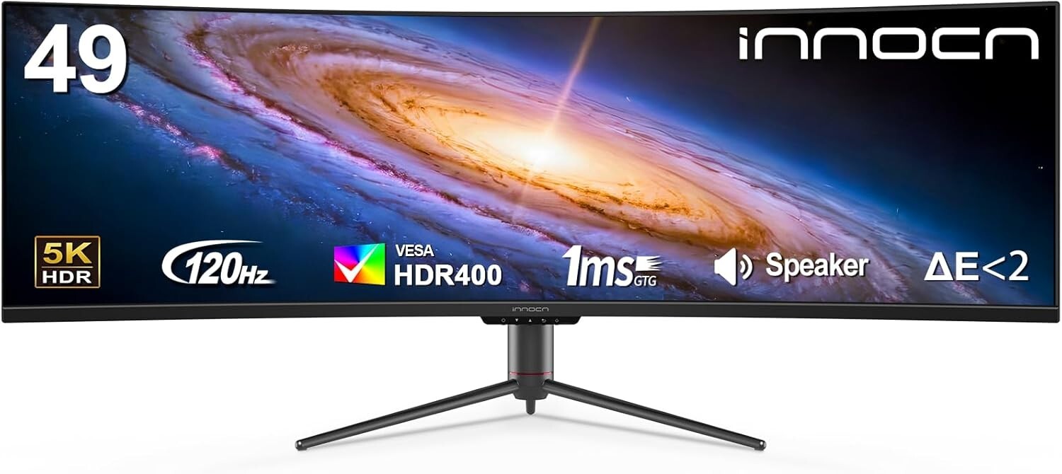 Eye-Catching 49-Inch Ultrawide Monitor with 5120x1440 Resolution & Adaptive-Sync