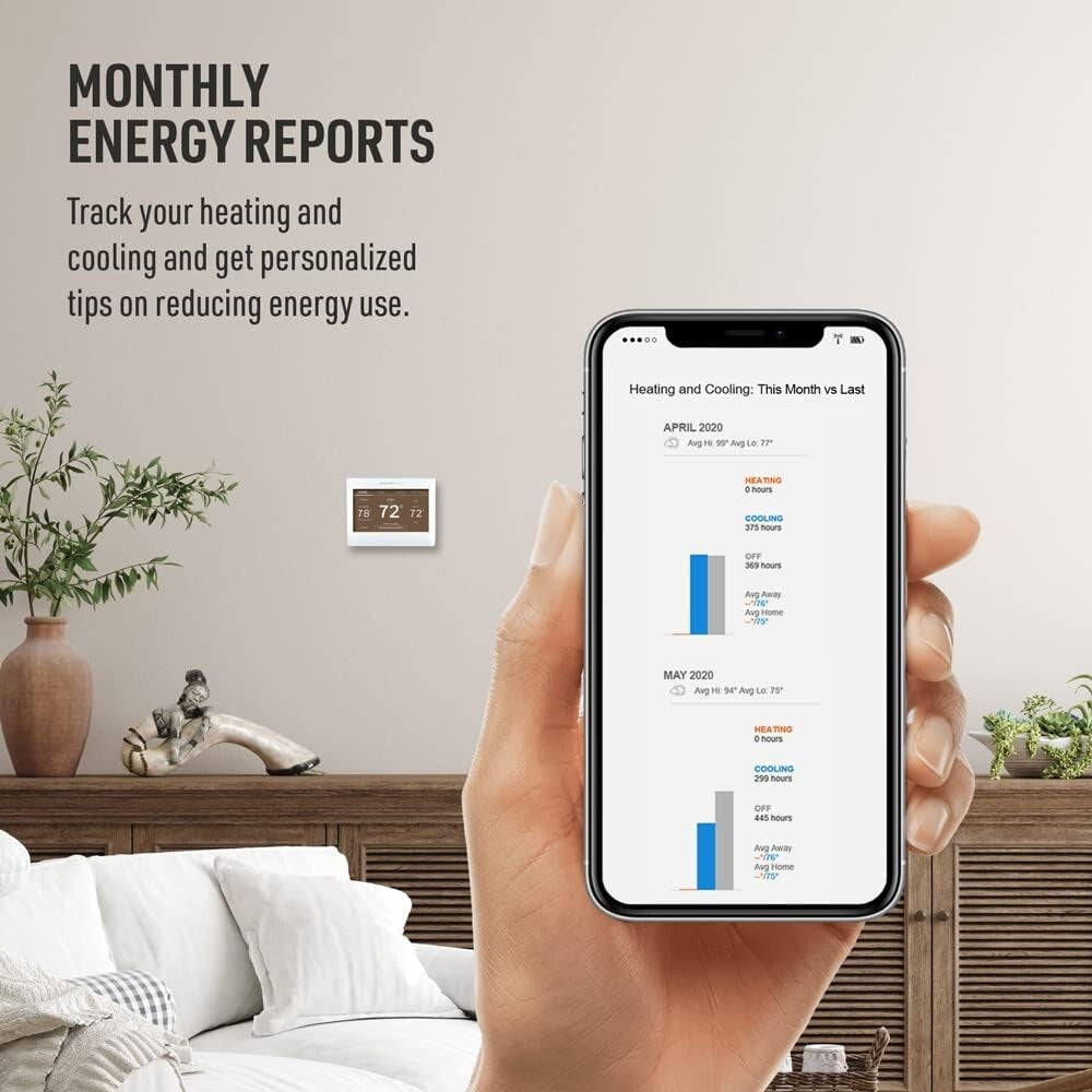 Wi-Fi Programmable Touch Screen Thermostat - Custom Colors, Smart Response Tech