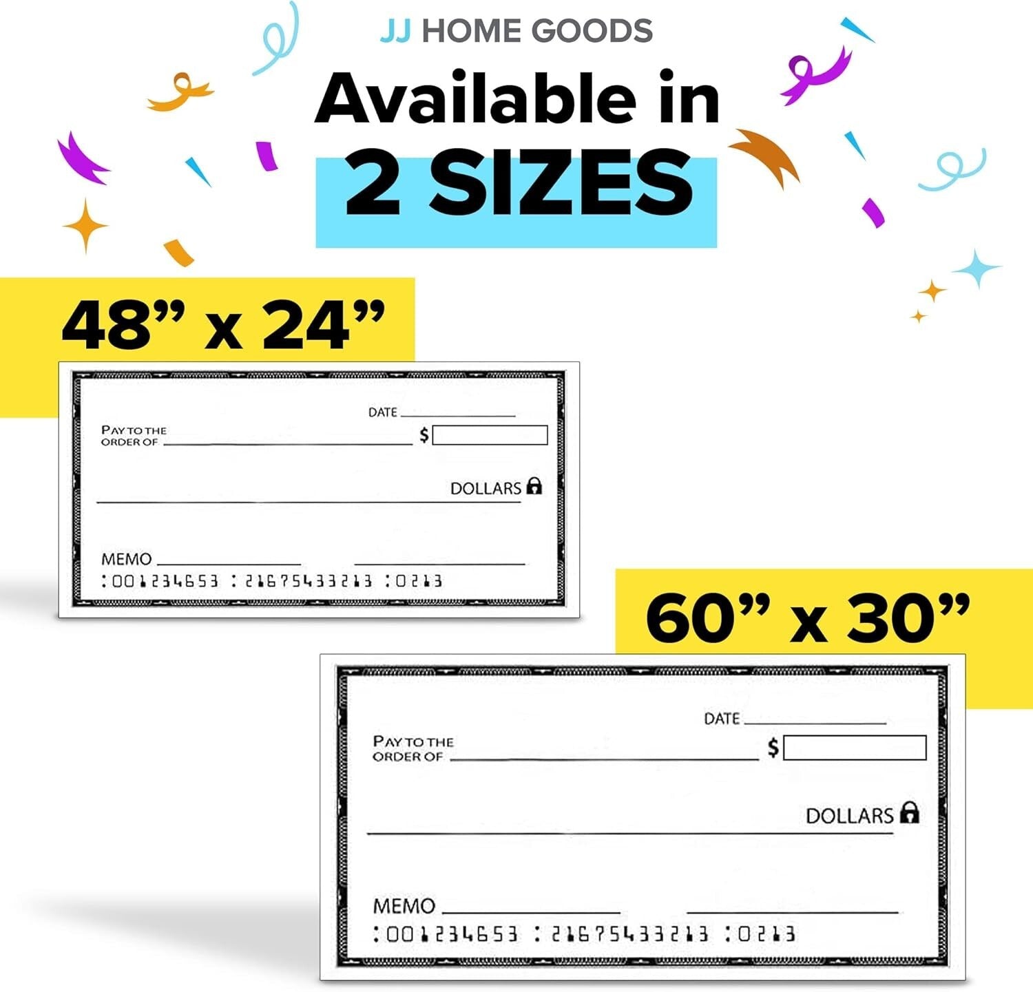 Reusable Dry Erase Big Check - Ideal for Charity, Contests & Presentations