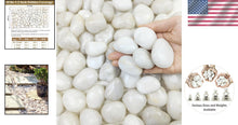 Load image into Gallery viewer, Natural Smooth White Stones - 1-2 Inch Polished Pebbles for Elegant Landscaping