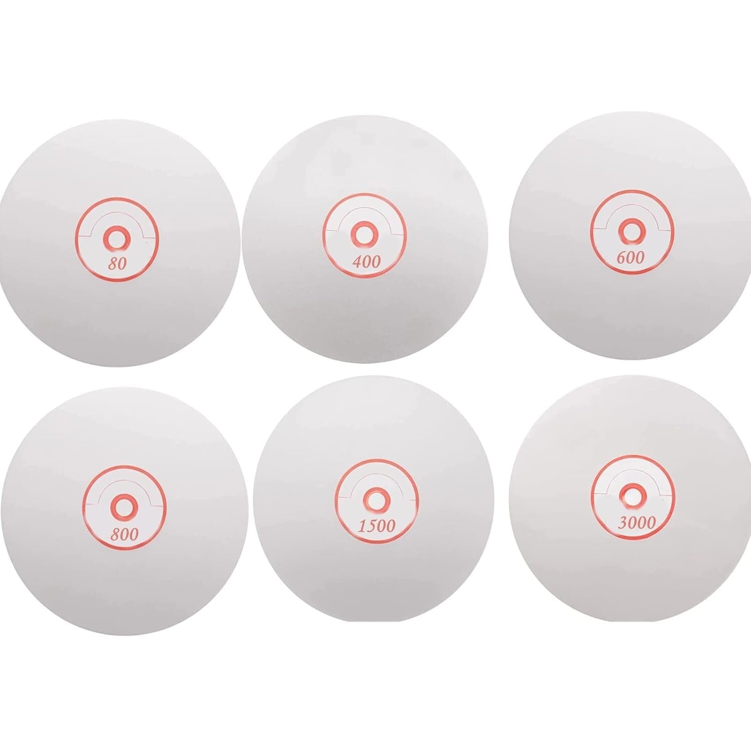 Diamond Flat Lap Disc Set (80-3000 Grit) for Jewelry Making & Glass Grinding