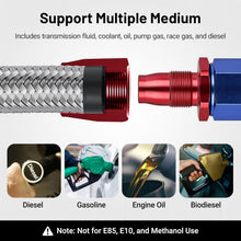 Load image into Gallery viewer, High-Pressure 20FT Silver 8AN Braided Fuel Line - Ideal for Professionals