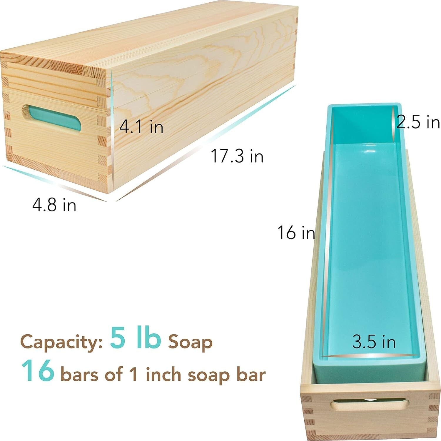 Extra Large Wooden Soap Molds for 5 lb Batches – Ideal for Creative Soap Makers