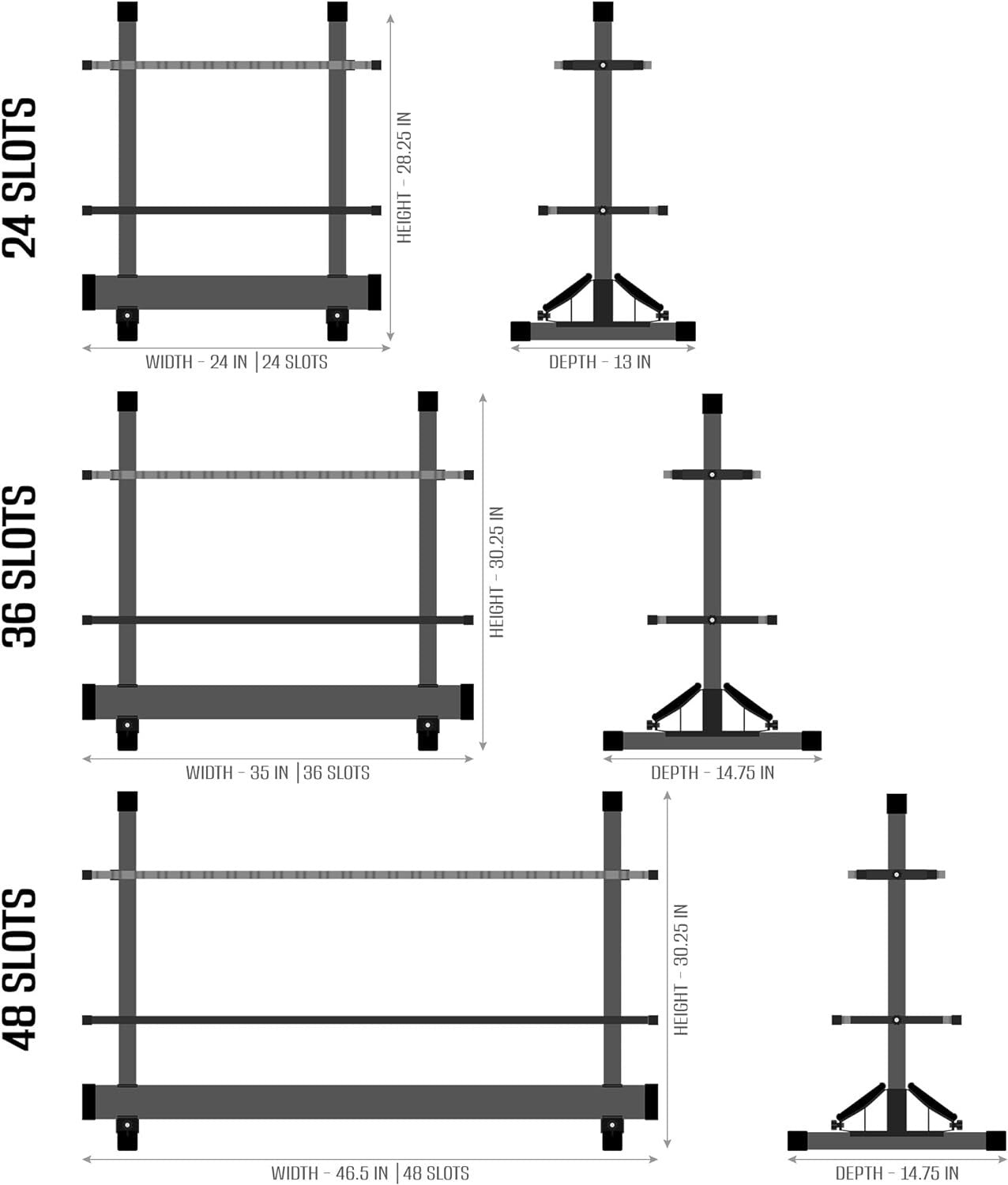 Premium 24-Slot Fishing Rod Rack - Easy Assembly Vertical Storage Solution
