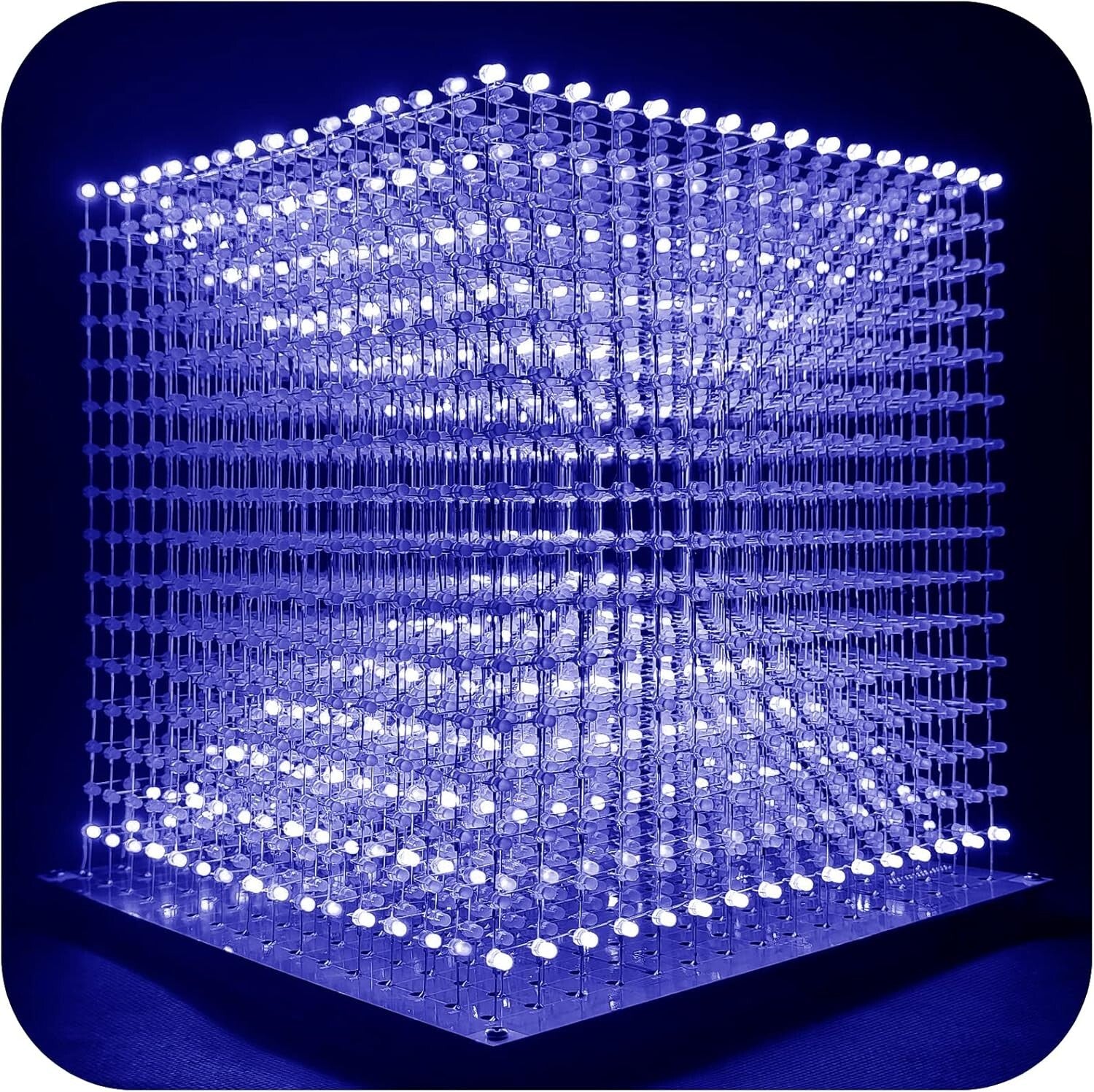 Mini 3D LED Cube DIY Project Kit - Fun Electronics Soldering Experience