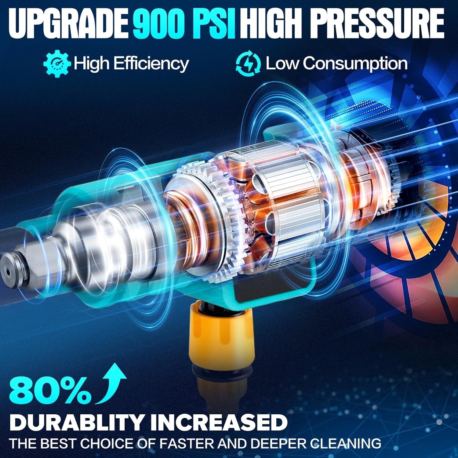 15000mAh Battery Powered Portable Pressure Washer - Efficient Cleaning Made Easy