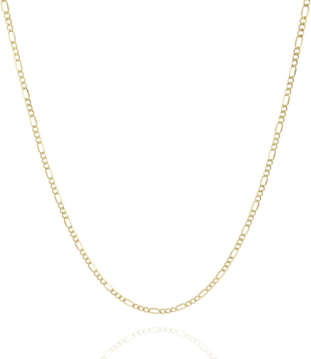Customizable 14K Solid Yellow Gold Filled Necklaces - Multiple Widths Available