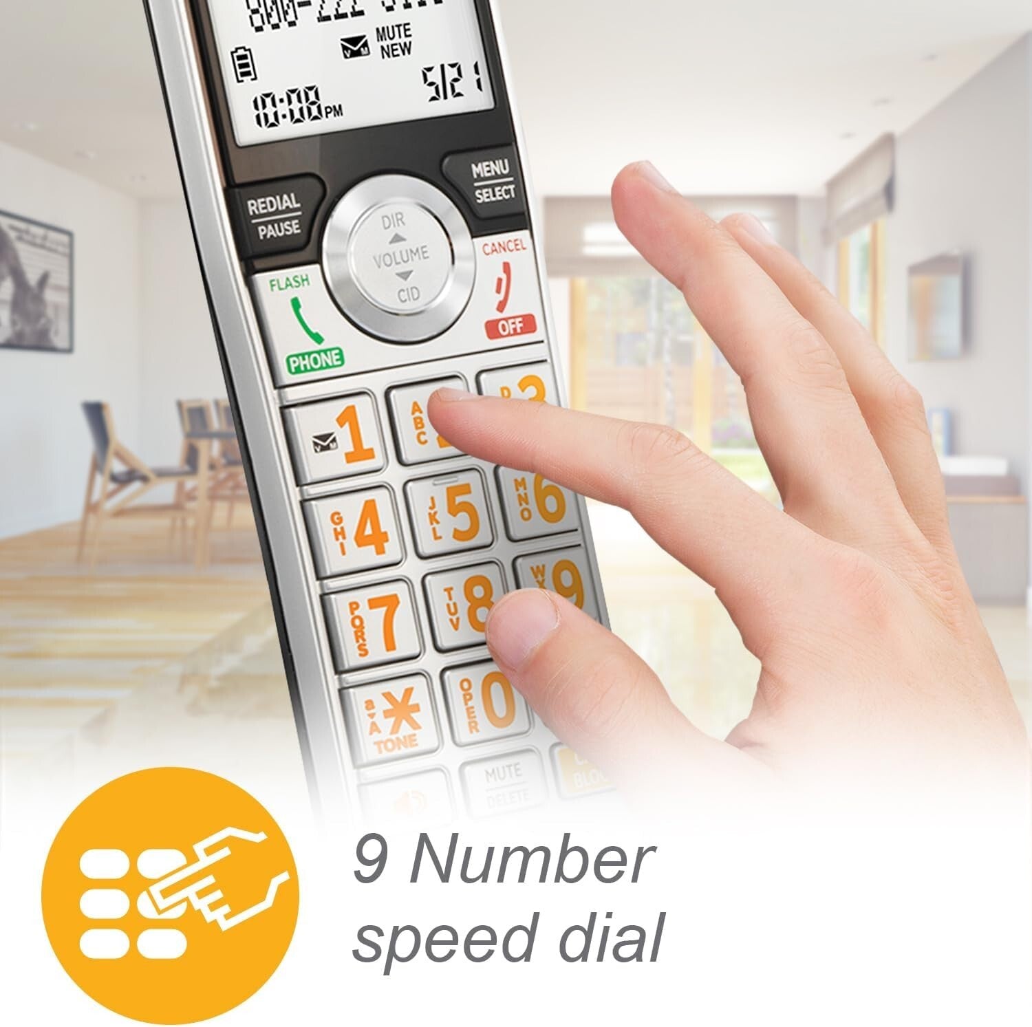 Dect 6.0 Expandable Phone Set with Digital Answering Machine & Intercom Feature