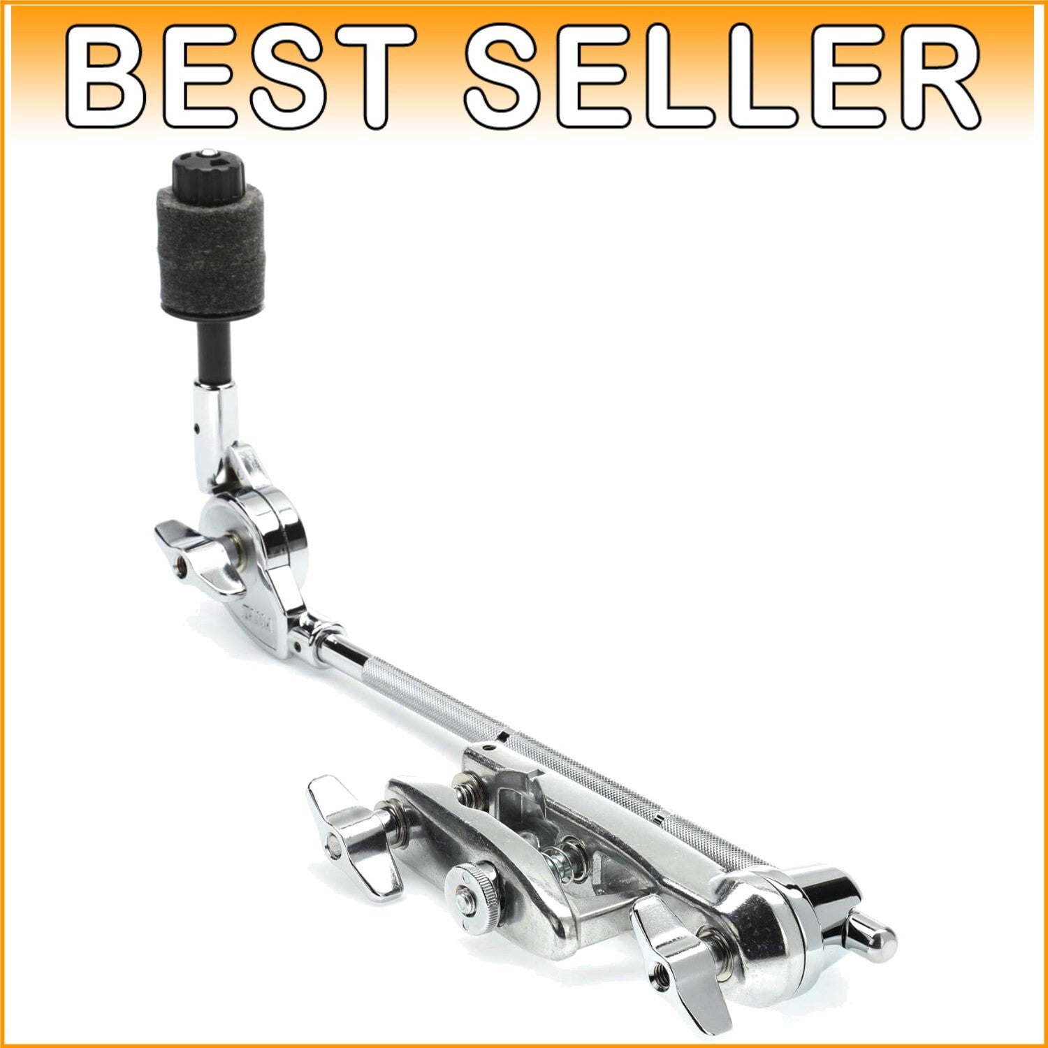 Chrome Cymbal Boom & Clamp Set - Supports 0.6" to 1.125" Diameter Stands