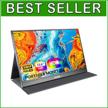 Load image into Gallery viewer, Ultra-Slim 15.6-Inch Portable Monitor - Full HD Eyecare Display with Smart Cover