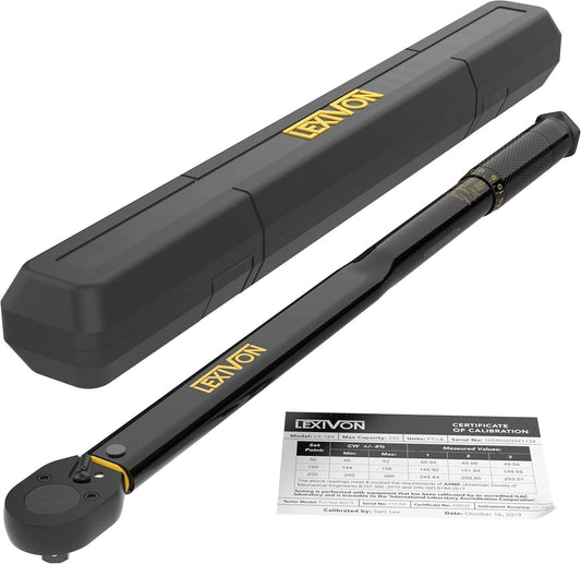 Electro-Black Finished 1/2-Inch Drive Torque Wrench - 338.9 Nm Performance Tool