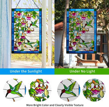Load image into Gallery viewer, Vibrant Hummingbird Stained Glass Suncatcher - Perfect Gift for Bird Lovers