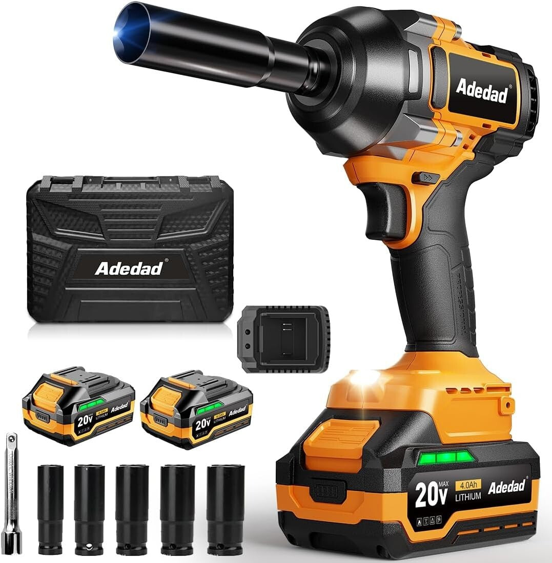 Compact 20V Brushless Impact Gun | 1000Nm Torque with Dual Batteries Included