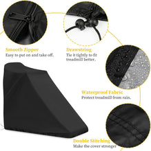 Load image into Gallery viewer, Waterproof Dustproof Zippered Folding Cover for Treadmill - Black, 57"L x 25"W