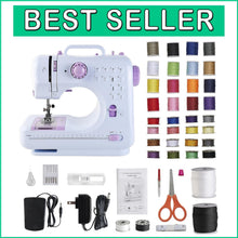 Load image into Gallery viewer, Beginner-Friendly Mini Sewing Machine with Foot Pedal &amp; Stylish Design for Kids