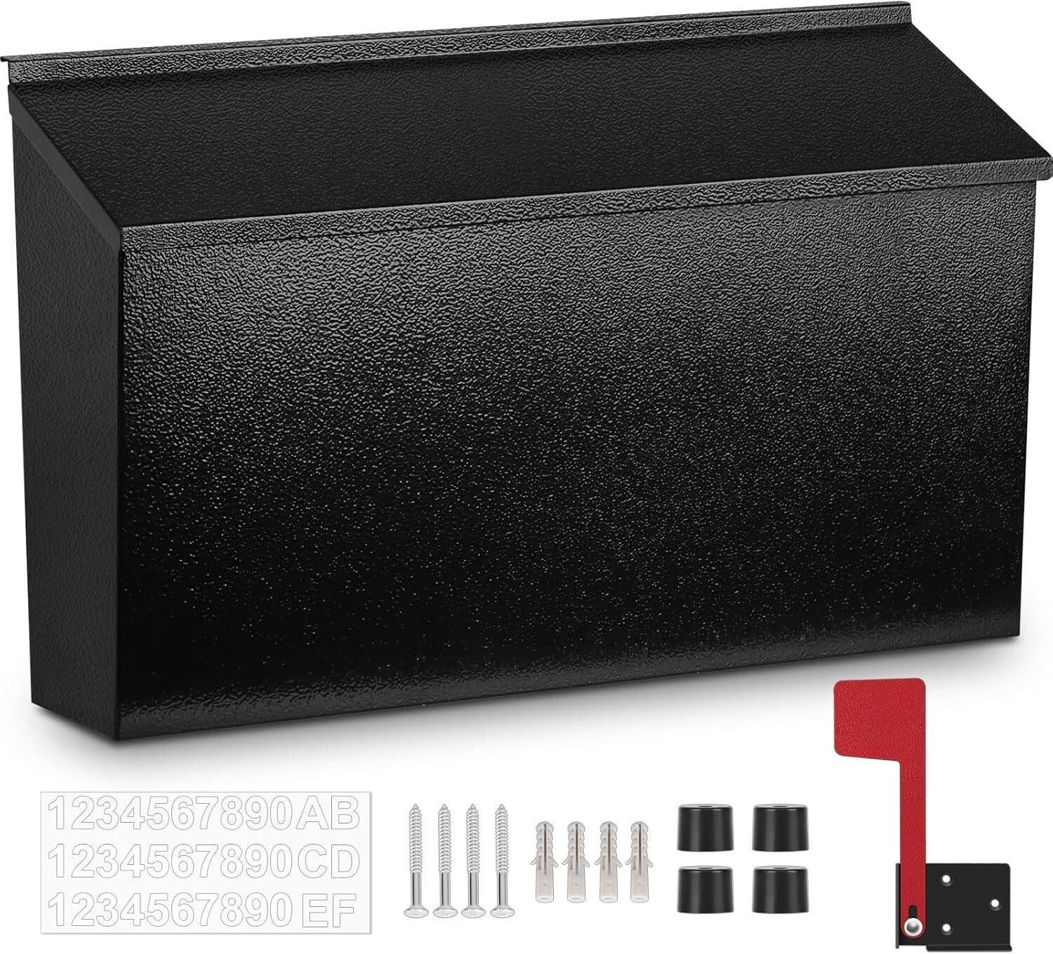 Large Capacity Wall Mailbox - Rust-Resistant with Easy Installation & Flag