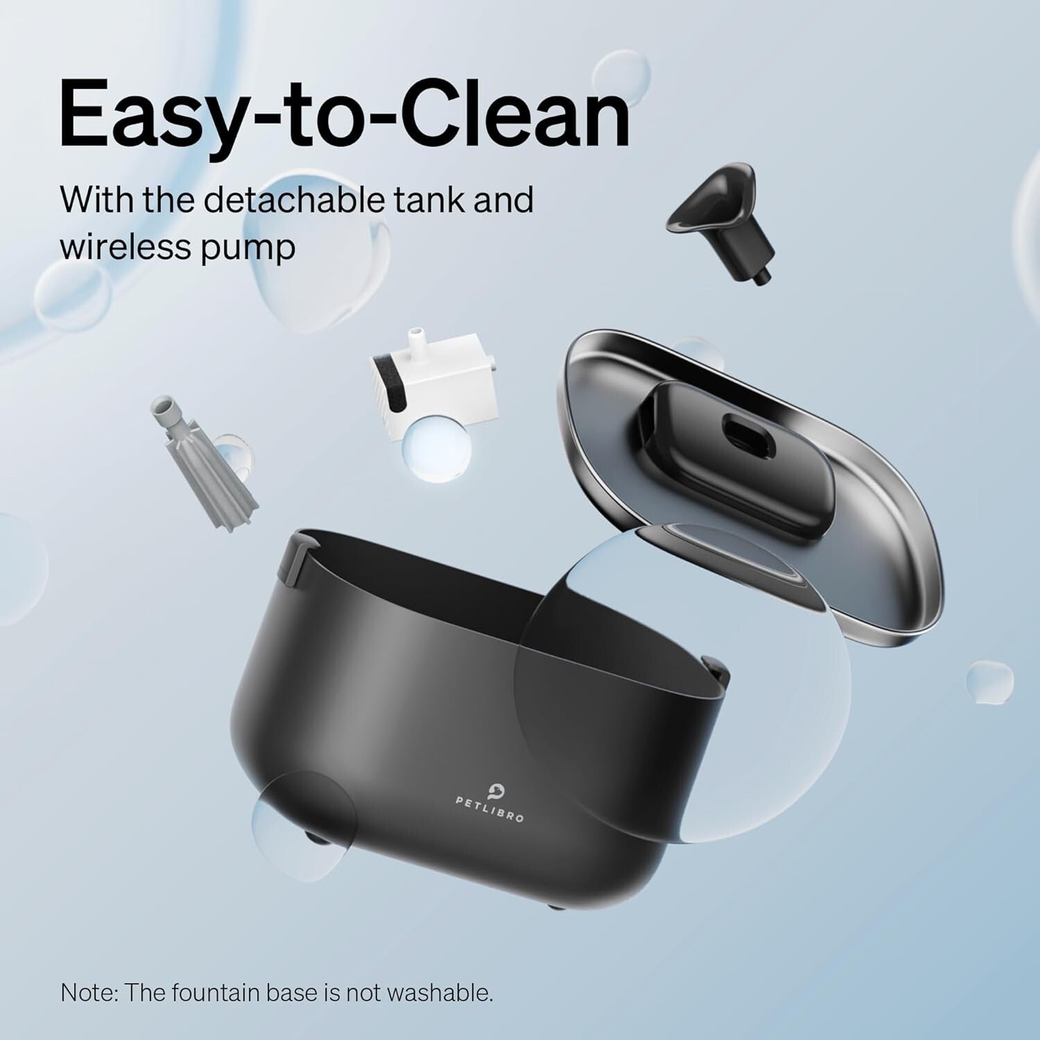 App-Enabled Pet Water Fountain - 2.5L Stainless Steel with Health Monitoring