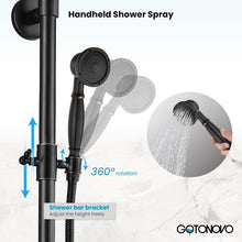 Load image into Gallery viewer, Dual Function Oil Rubbed Bronze Shower Faucet: 8-Inch Rainfall &amp; Handheld Design