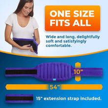 Load image into Gallery viewer, Luxurious Moist Heat Therapy Wrap for Back, Waist, &amp; Stomach - 54" Adjustable