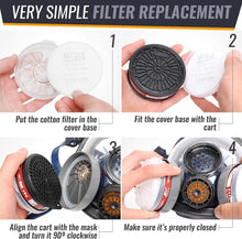 Load image into Gallery viewer, Full Face Organic Vapor Respirator with Anti-Fog Lens - Heavy Duty Protection