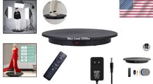 Load image into Gallery viewer, Heavy-Duty 23.6" Rotating Display Stand with Remote and Multi-Color Backgrounds