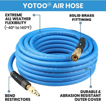 Load image into Gallery viewer, 300 PSI Lightweight 100ft Air Hose - All-Weather Flexibility with Quick Couplers